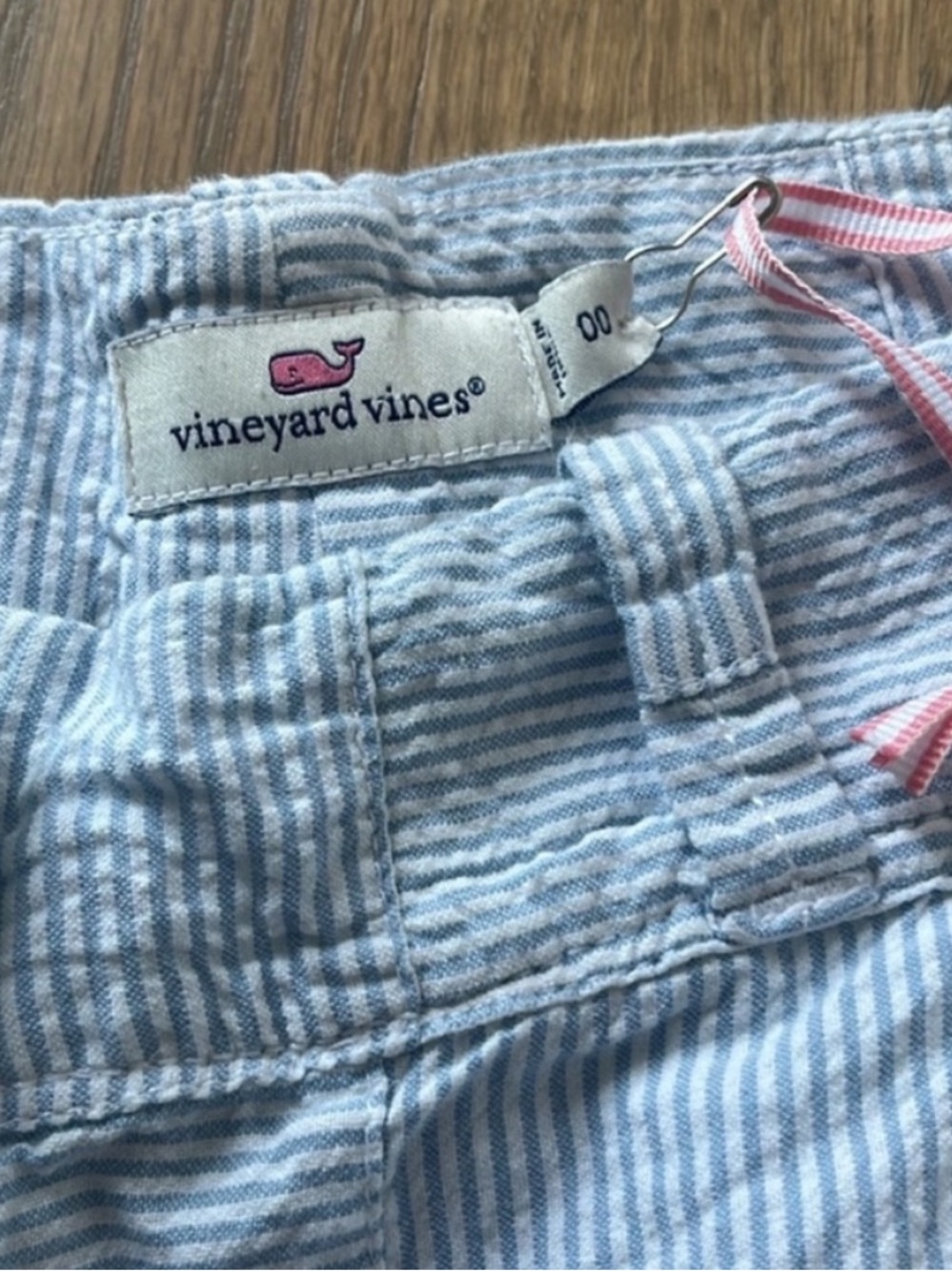 NWT Vineyard Vines Blue Seersucker Shorts | 00 - Picture 2 of 3